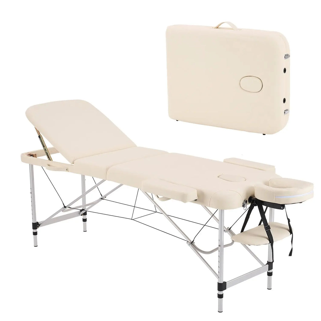 84 inch Portable Massage Table – Adjustable 3-Fold Spa Bed