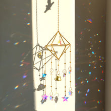Load image into Gallery viewer, Crystal Moon and Stars Sun Catcher