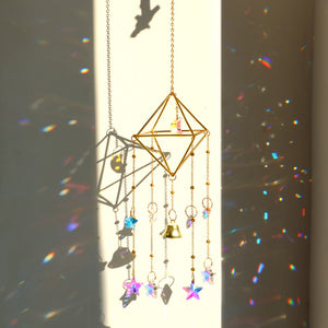 Crystal Moon and Stars Sun Catcher