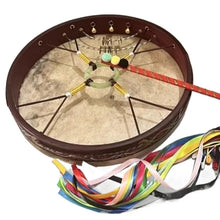 Load image into Gallery viewer, 30–50cm Sheepskin Shaman Drum + FREE Carrying Bag