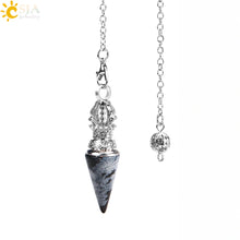 Load image into Gallery viewer, Natural Crystal Round Cone Pendant Pendulum