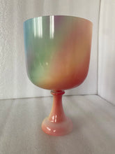 Load image into Gallery viewer, 432hz Rainbow Pastel Color Crystal Singing Chalice + FREE Mallet