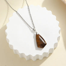 Load image into Gallery viewer, Natural Stone Geometric Pendant Necklace/ Crystal Pendulum