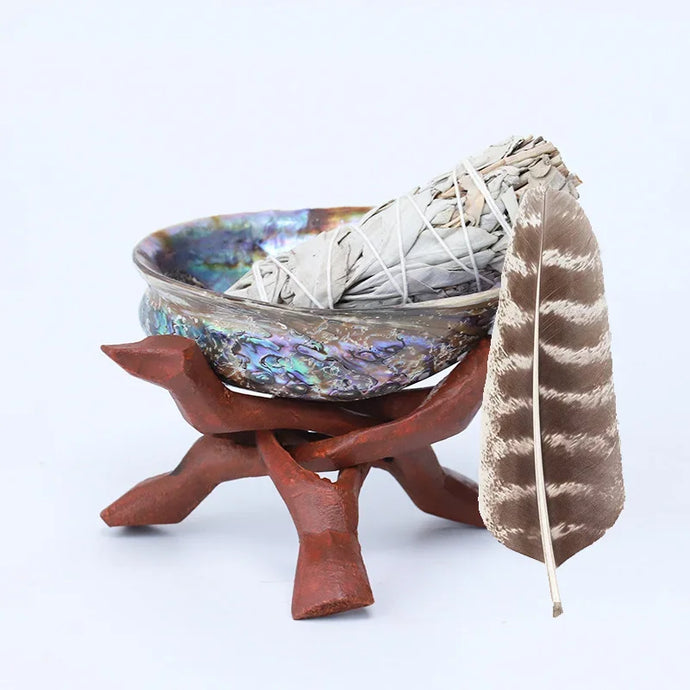 White Sage Stick Set with Abalone Shell