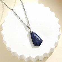 Load image into Gallery viewer, Natural Stone Geometric Pendant Necklace/ Crystal Pendulum