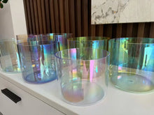 Load image into Gallery viewer, 6 inch Alchemy Set Crystal Clear Singing Bowl + FREE Carrying Bag