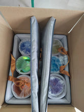 Load image into Gallery viewer, 432 Hz 7pcs Chakra Crystal Clear Singing Bowl Set + FREE Carrying Case