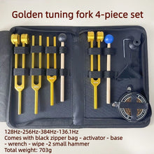 Load image into Gallery viewer, Aluminum Alloy Tuning Fork Set (128Hz / 256Hz / 384Hz / 136.1Hz / 528Hz) with Bag, Activator &amp; Accessories