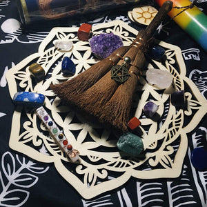 Wooden Flower Of Life Crystal Grid - Large 11.8inch / 30cm