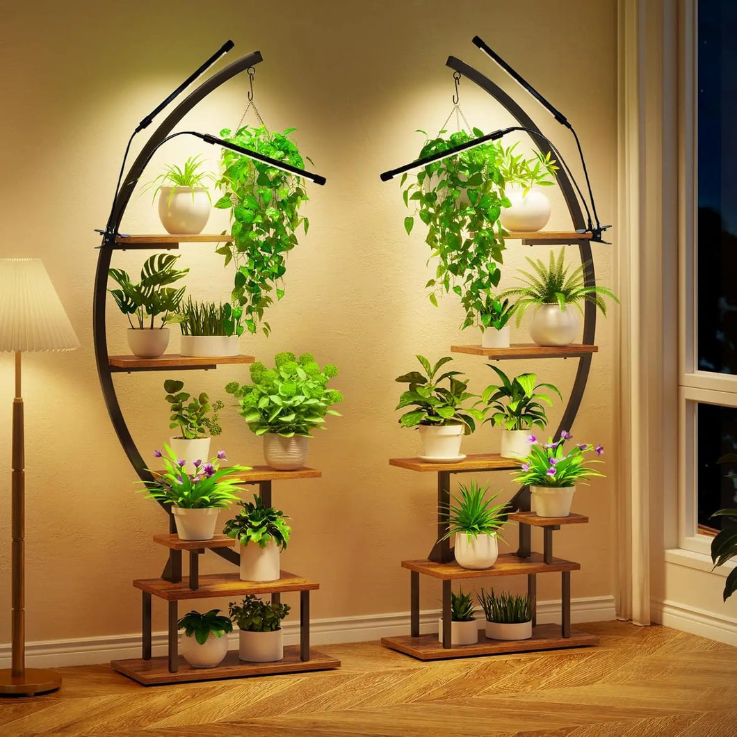 1pc, 7 Tier Half Moon Multi-layered Instrument Display Shelf with Lights