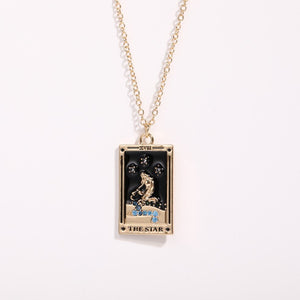 Antiqued Enamel Tarot Necklace