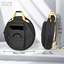 Load image into Gallery viewer, Black Cymbal and Gong Backpack Dividers, Stick Holders &amp; Organizer Pockets