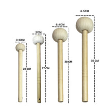 Load image into Gallery viewer, Four Pieces Gong Mallet Set with Wooden Handle