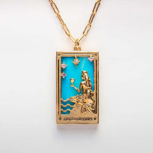 Load image into Gallery viewer, Antiqued Enamel Tarot Necklace
