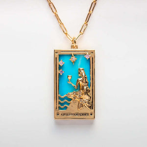 Antiqued Enamel Tarot Necklace