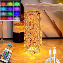 Load image into Gallery viewer, 16 Colors LED Plastic Crystal-Like Table Lamp
