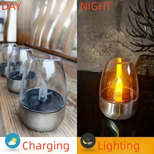 Load image into Gallery viewer, Stainless Steel LED Solar Flameless Candle Lights