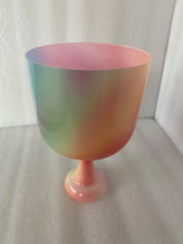 Load image into Gallery viewer, 432hz Rainbow Pastel Color Crystal Singing Chalice + FREE Mallet