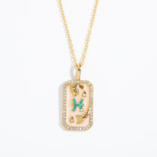 Load image into Gallery viewer, Zodiac Sign Birthstone Necklace