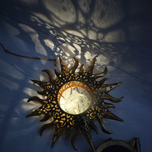 Load image into Gallery viewer, Sun, Moon, Star Solar Outdoor Wind Chime