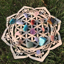 Load image into Gallery viewer, Wooden Flower Of Life Crystal Grid - Large 11.8inch / 30cm
