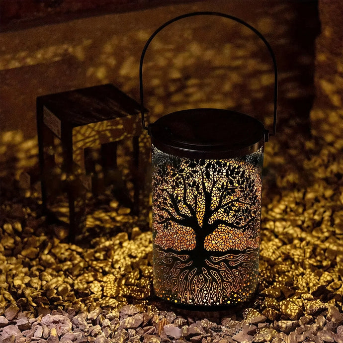 Solar LED Tree of Life Waterproof Hanging Lantern
