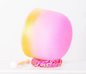 8-12 inch Pink Crystal Singing Bowl + FREE Carrying Case, Mallet and O-ring