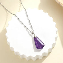 Load image into Gallery viewer, Natural Stone Geometric Pendant Necklace/ Crystal Pendulum