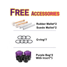 Load image into Gallery viewer, 7 Astrology Frosted Quartz Singing Bowls Set + 2 FREE Carrying Cases