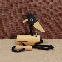 Load image into Gallery viewer, Wooden Woodpecker Sound Tube Pull Rope
