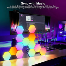 Load image into Gallery viewer, RGB Bluetooth LED Hexagon Light