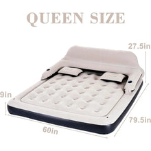 Load image into Gallery viewer, Queen Size Inflatable Bed with with Convertible Headrest Sofa