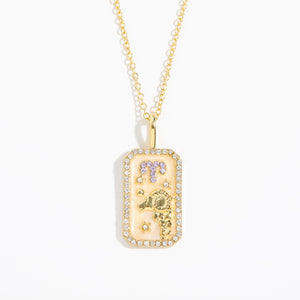 Zodiac Sign Birthstone Necklace