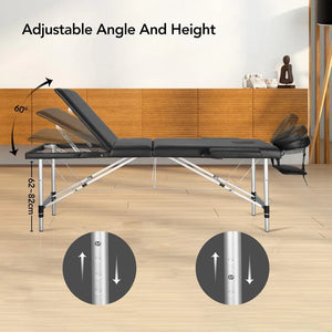 79 inch Portable Massage Table – Adjustable 3-Fold Spa Bed