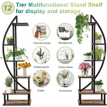 Load image into Gallery viewer, 2pcs, 6 Tier Half Moon Shaped Metal Multi-layered Instrument Display Shelf