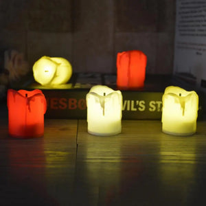 5pcs Solar LED Candles Flameless Flickering Tea Light