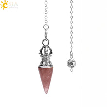 Load image into Gallery viewer, Natural Crystal Round Cone Pendant Pendulum
