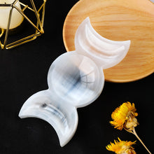 Load image into Gallery viewer, White Selenite Moon And Sun Shape Bowl