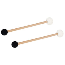 Load image into Gallery viewer, 2pcs Double-Ended Mallets – Rubber &amp; Felt Drum Sticks with Wooden Handle
