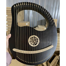 Load image into Gallery viewer, 24 String Black Harp Lyre