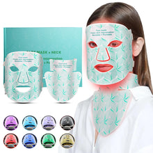 Load image into Gallery viewer, 8 Color Silicone LED Face &amp; Neck Mask Set — Photon Light Therapy for Skin Rejuvenation, Acne &amp; Anti-Aging
