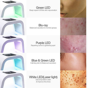 7 Color PDT LED Photon Heating Therapy, Face Body Mask Machine