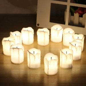 5pcs Solar LED Candles Flameless Flickering Tea Light