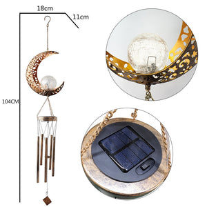 Sun, Moon, Star Solar Outdoor Wind Chime