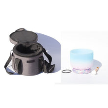 Load image into Gallery viewer, 8-12 Inch Blue+Pink Candy Color Frosted Quartz Singing Bowl + FREE Carrying Case, Mallet and O-ring