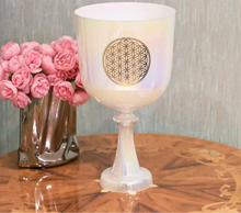 Load image into Gallery viewer, 432hz Flower of Life Crystal Singing Chalice + FREE Mallet and Carrying Case