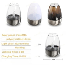 Load image into Gallery viewer, Stainless Steel LED Solar Flameless Candle Lights