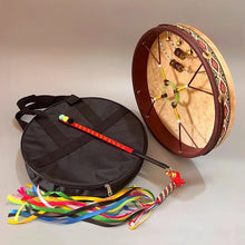 Load image into Gallery viewer, 30–50cm Sheepskin Shaman Drum + FREE Carrying Bag