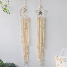 Load image into Gallery viewer, Macrame Woven Moon Star Dream Catchers