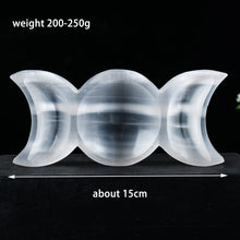 Load image into Gallery viewer, White Selenite Moon And Sun Shape Bowl